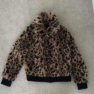 Banana Republic Faux Fur Bomber Jacket